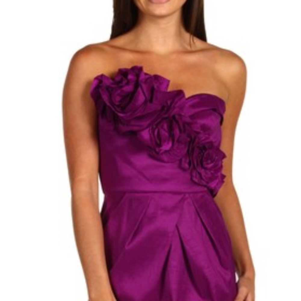 NWOT purple maxandcleo BCBG strapless mini dress - Picture 2 of 8